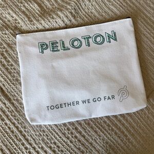 Peloton Black and White Zip Pouch